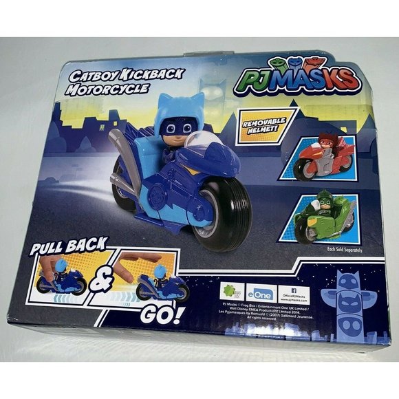 PJ Masks Catboy Kickback Motorcycle Pull Back Blue - Picture 3 of 3